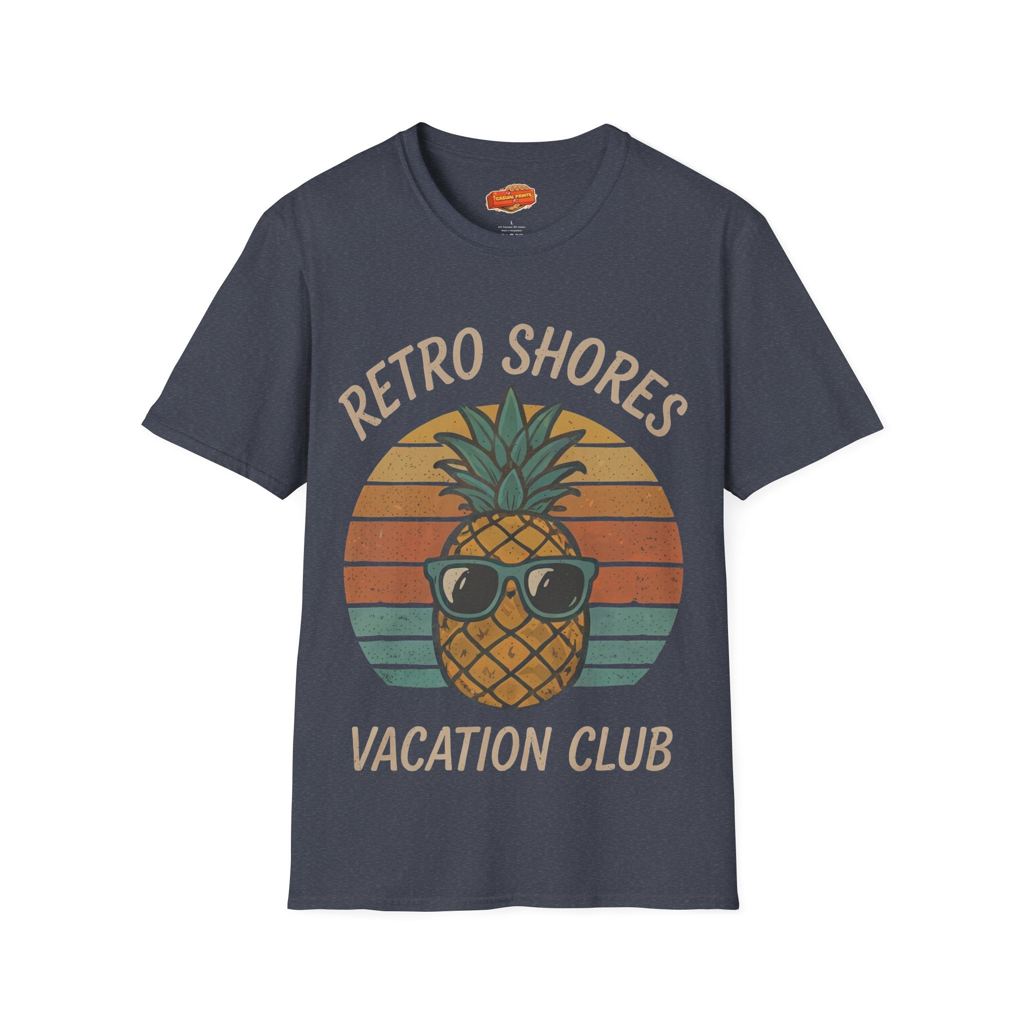 Retro Shores Vacation Club T-Shirt — Vintage Pineapple Beach