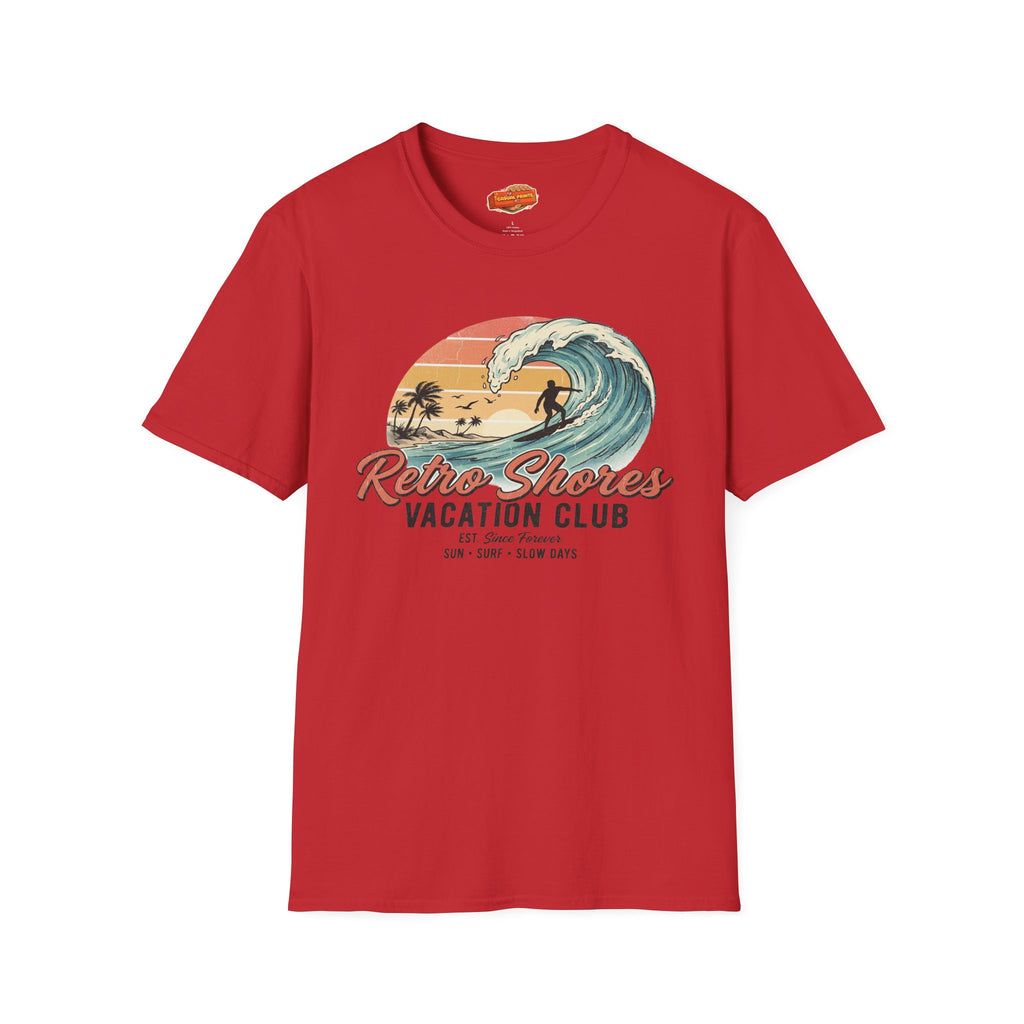 Retro Shores Vacation Club T-Shirt—Surfer Since Forever