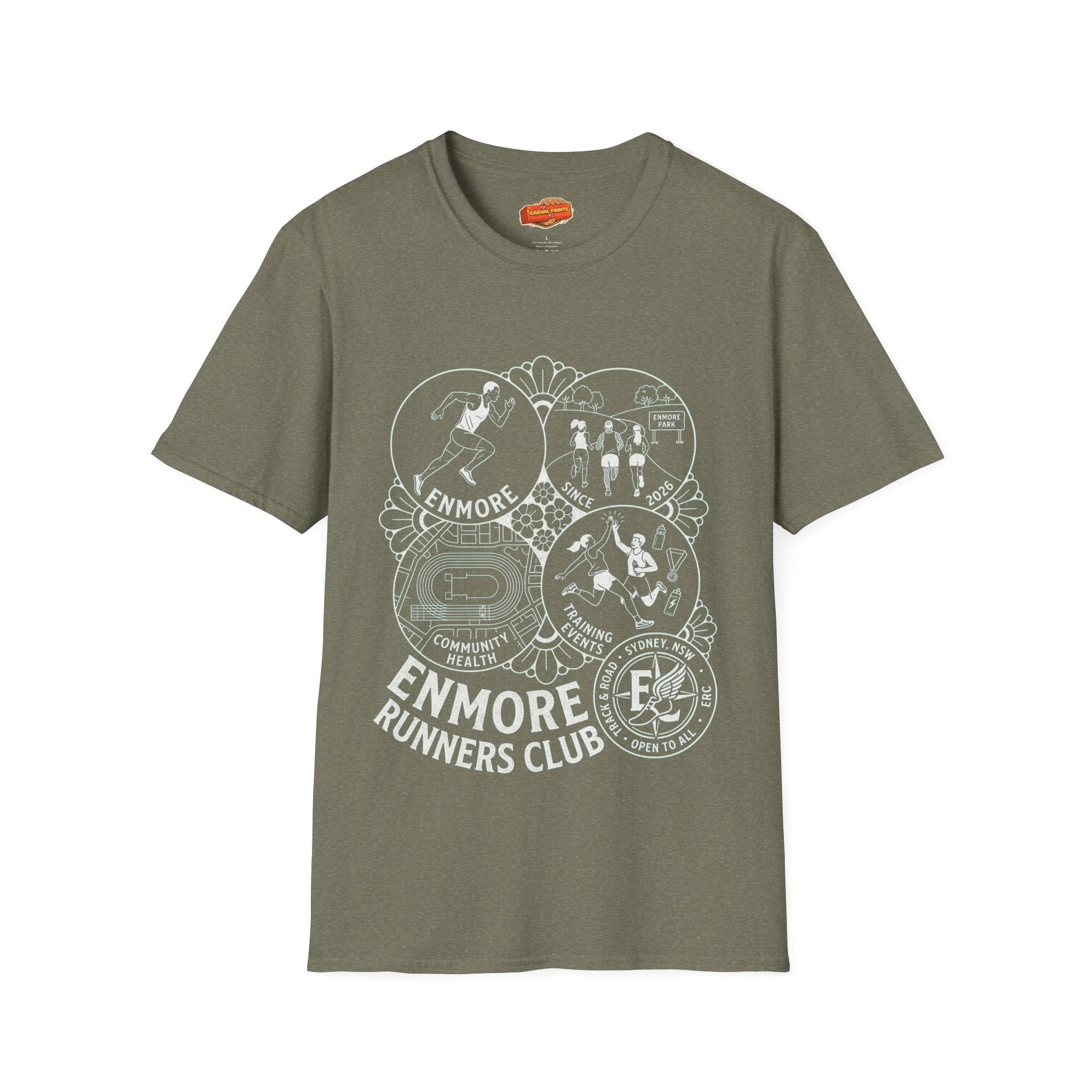 Enmore Runners Club T-Shirt —Vintage Race Graphic