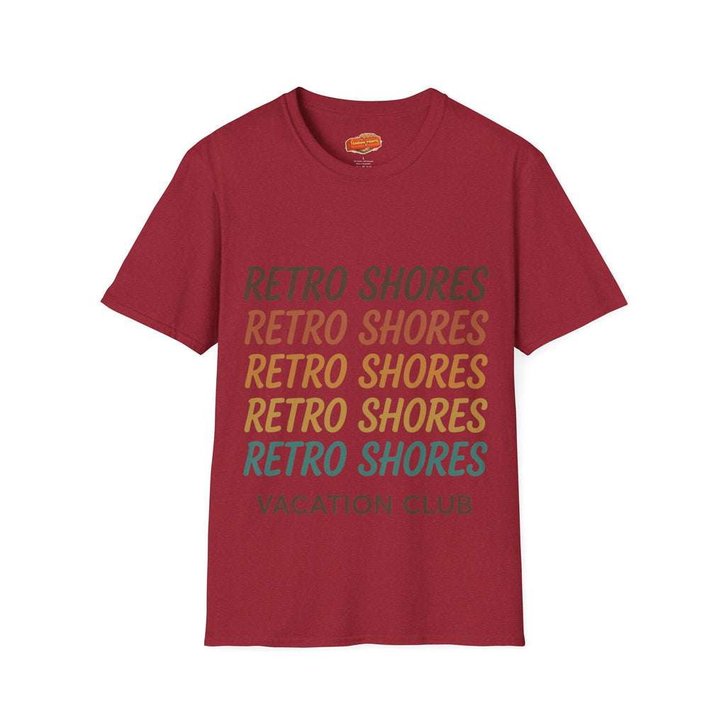 Retro Shores Vacation Club T-Shirt — Vintage Retro Graphic