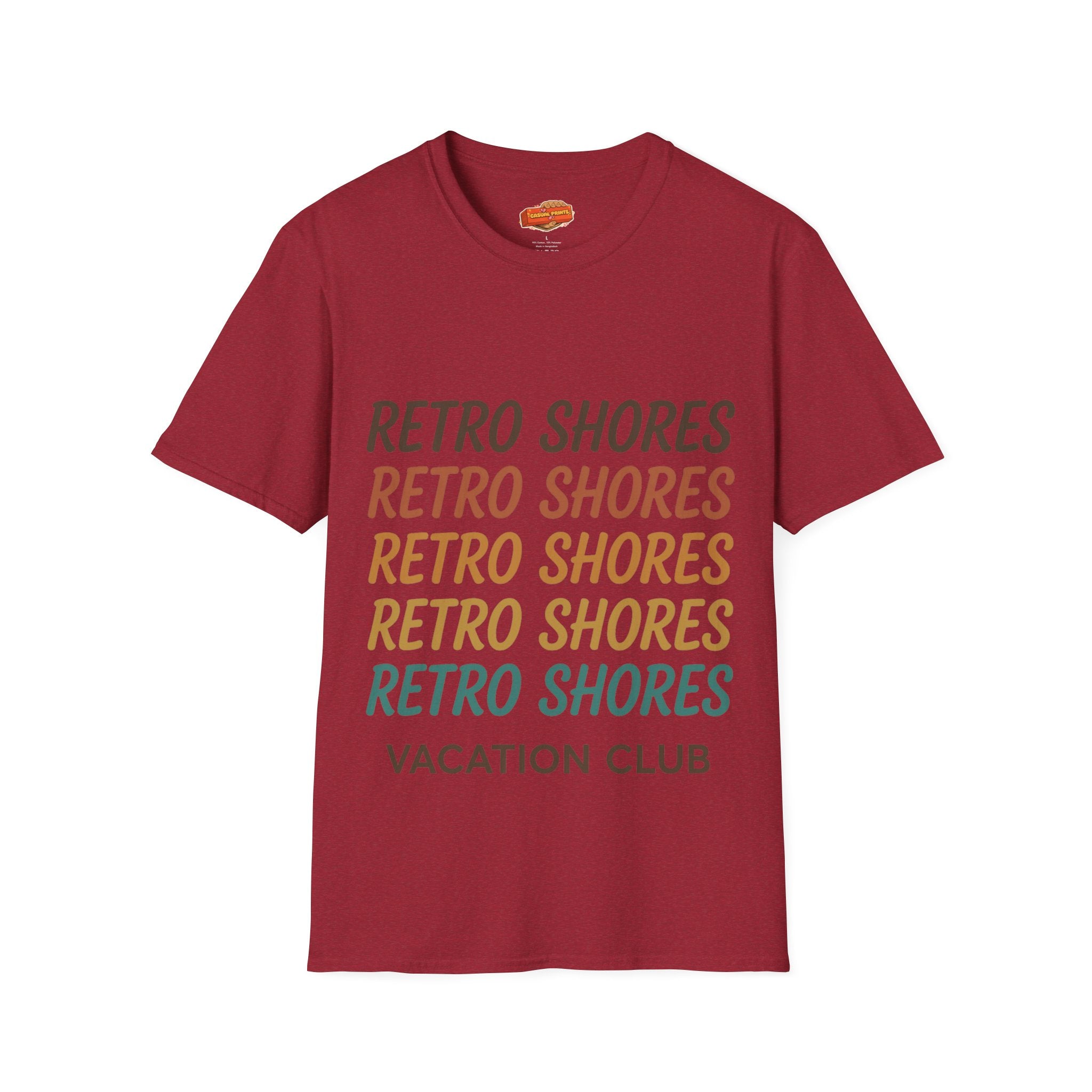 Retro Shores Vacation Club T-Shirt — Vintage Retro Graphic