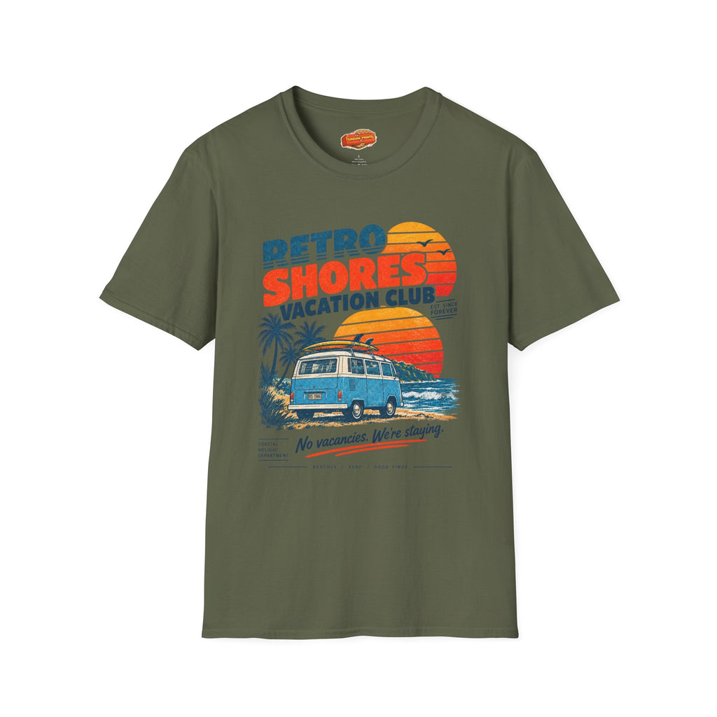 Retro Shores Vacation Club T-Shirt — No Vacancies