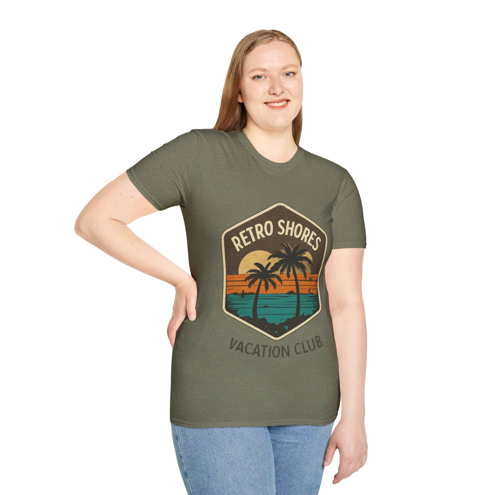 Retro Shores Vacation Club T-Shirt —Vintage Palm