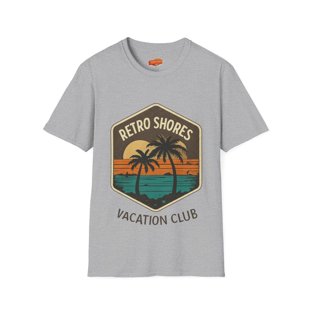 Retro Shores Vacation Club T-Shirt —Vintage Palm