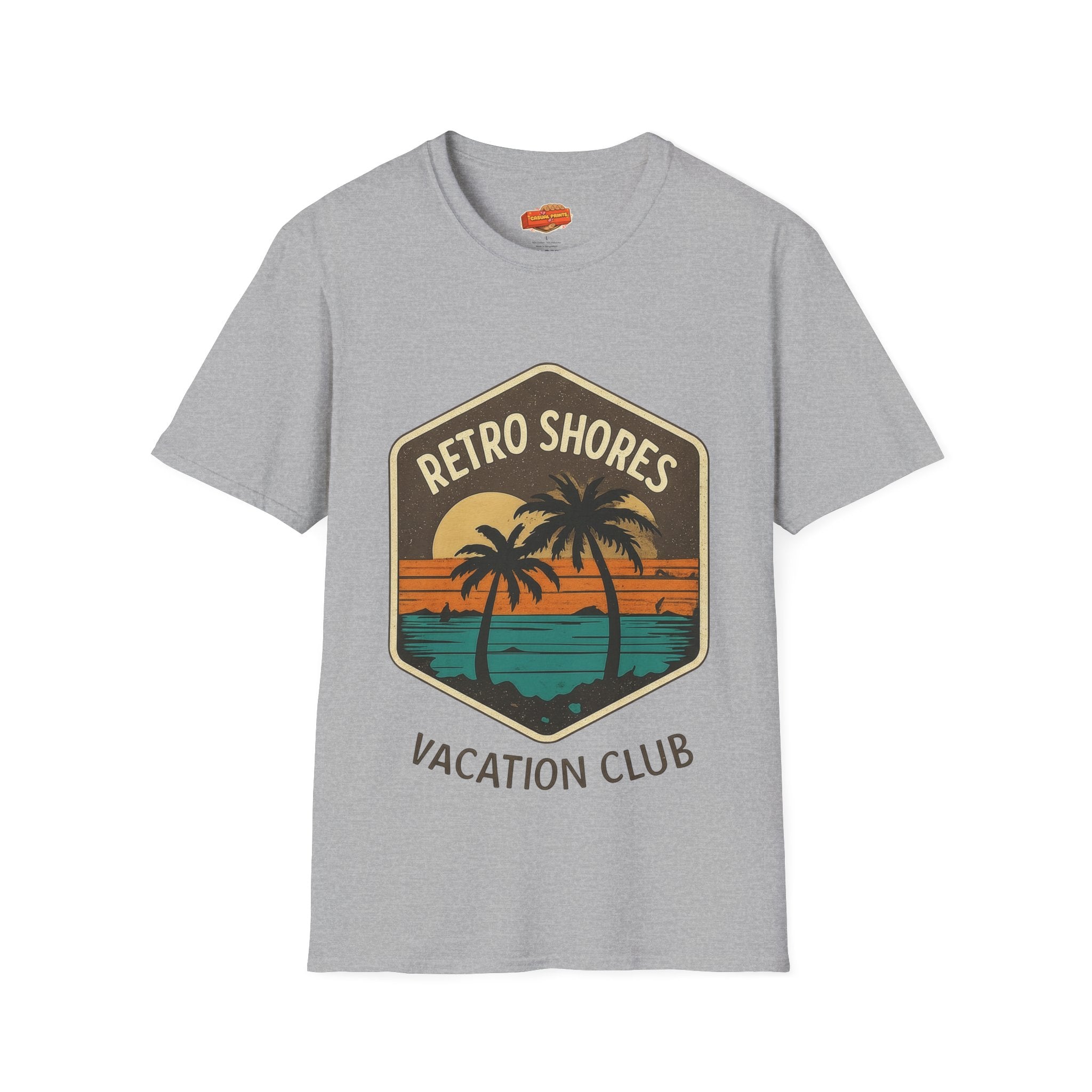 Retro Shores Vacation Club T-Shirt —Vintage Palm