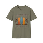 Retro Shores Vacation Club T-Shirt — Vintage Surfboard