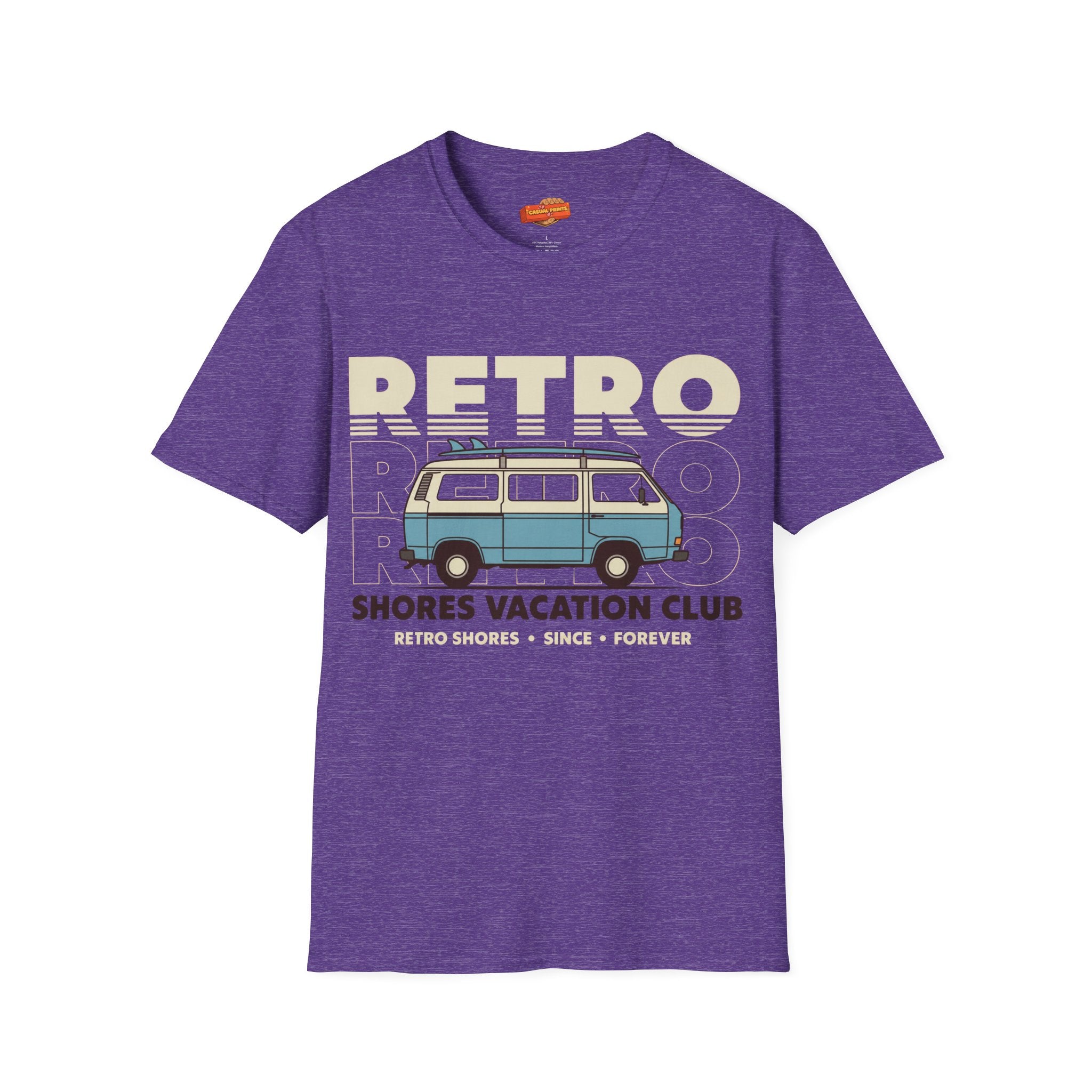 Retro Shores Vacation Club T-Shirt — Vintage Road Trip Van