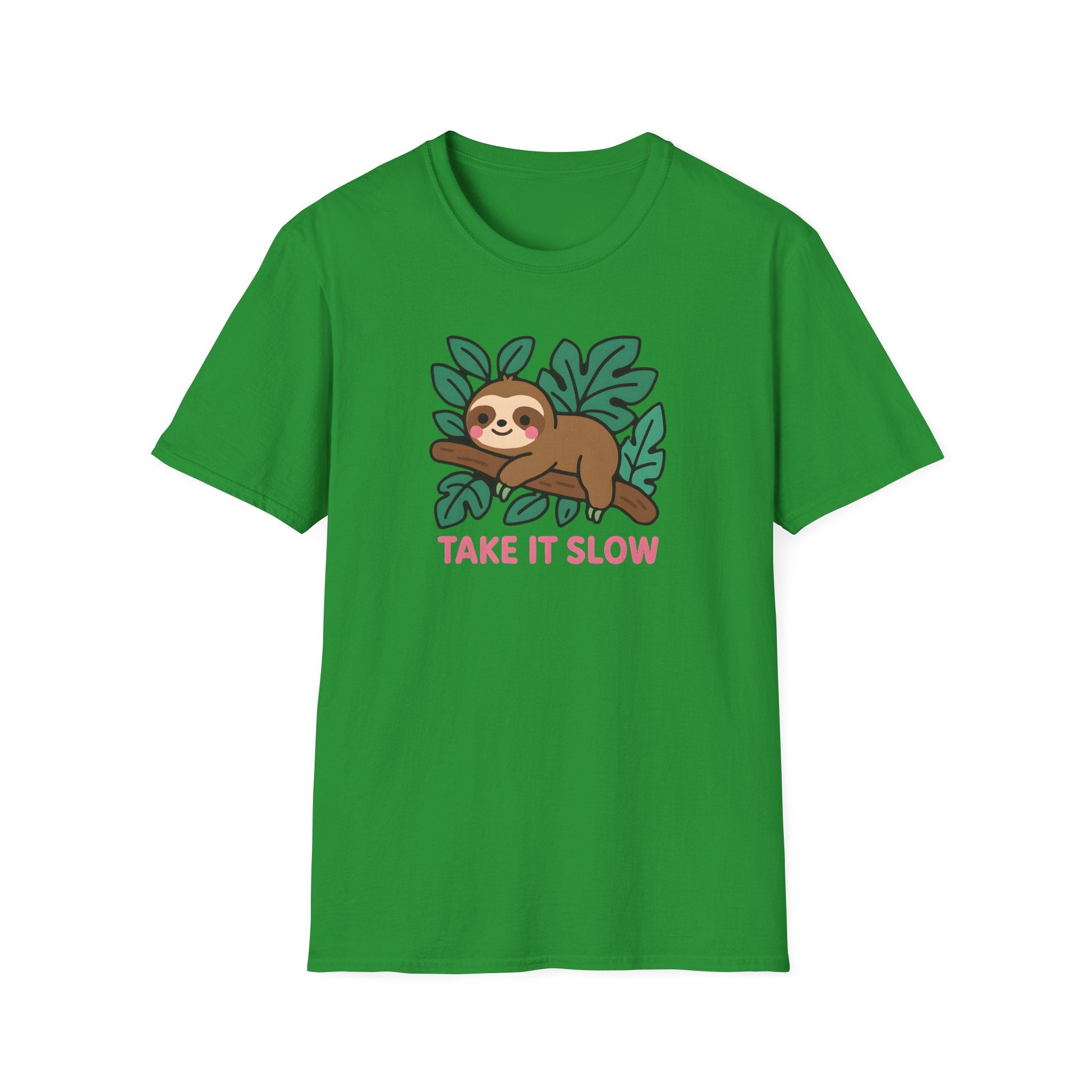 Sloth T-Shirt — Cute "Take It Slow" Relaxed Graphic