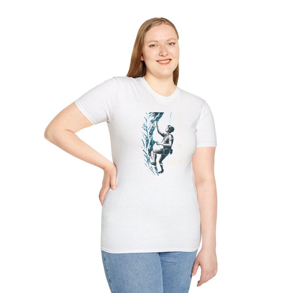 Rock Climber Graphic T-Shirt — Vintage Climbing Design