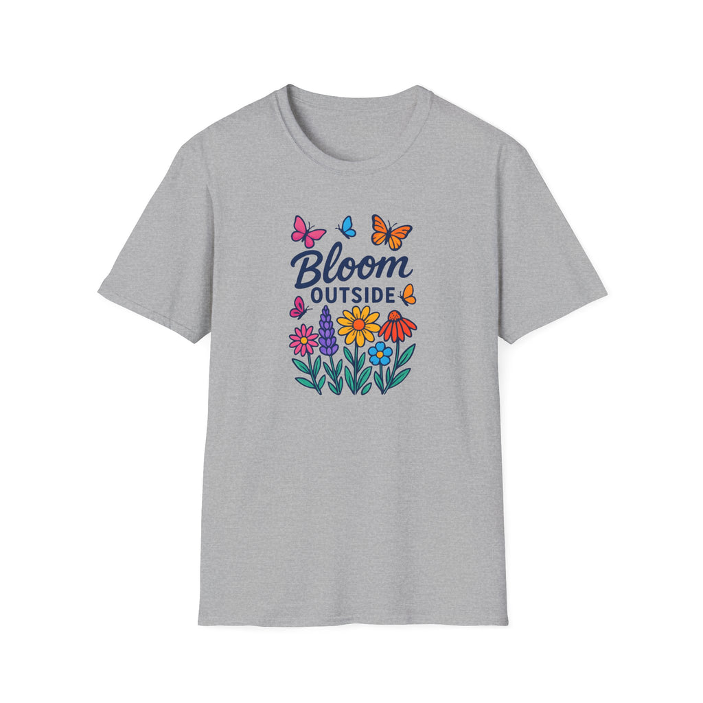 Bloom Outside T-Shirt — Floral Butterflies Spring Garden
