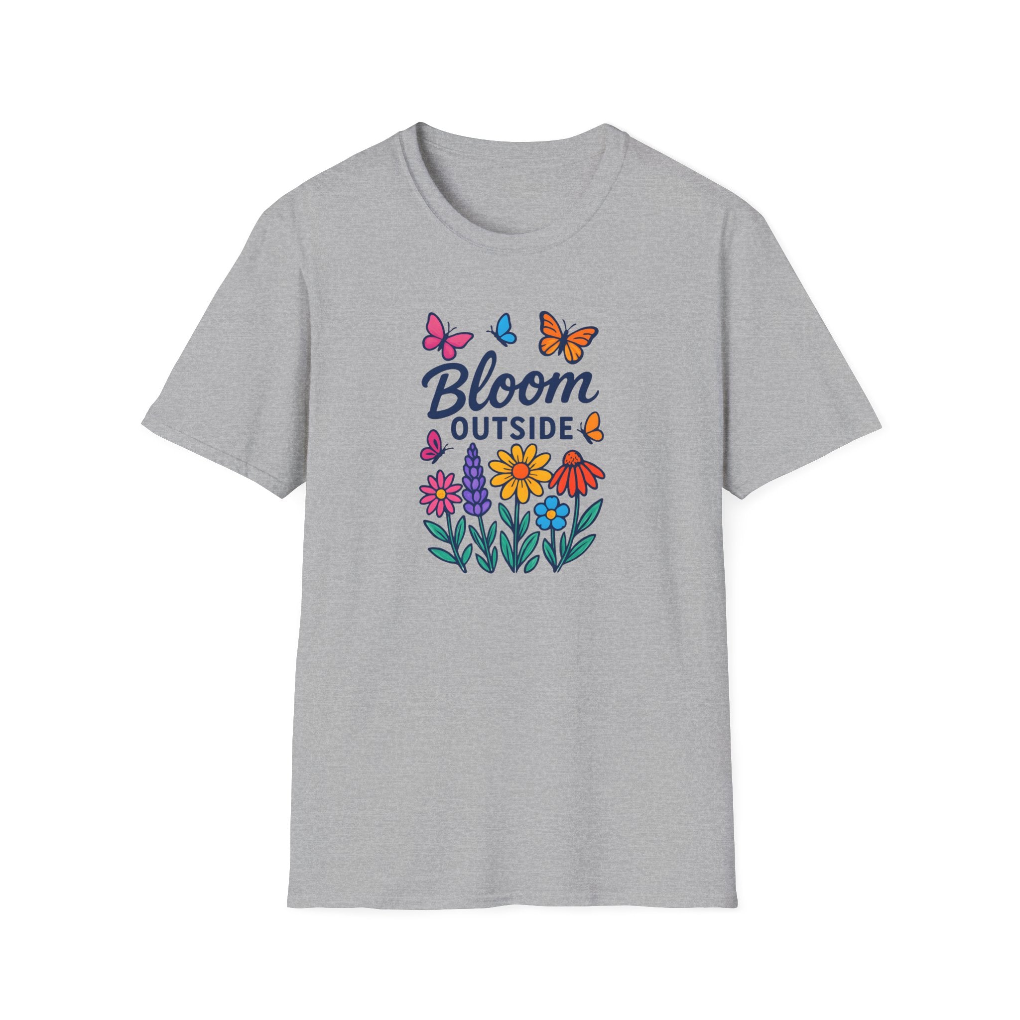 Bloom Outside T-Shirt — Floral Butterflies Spring Garden