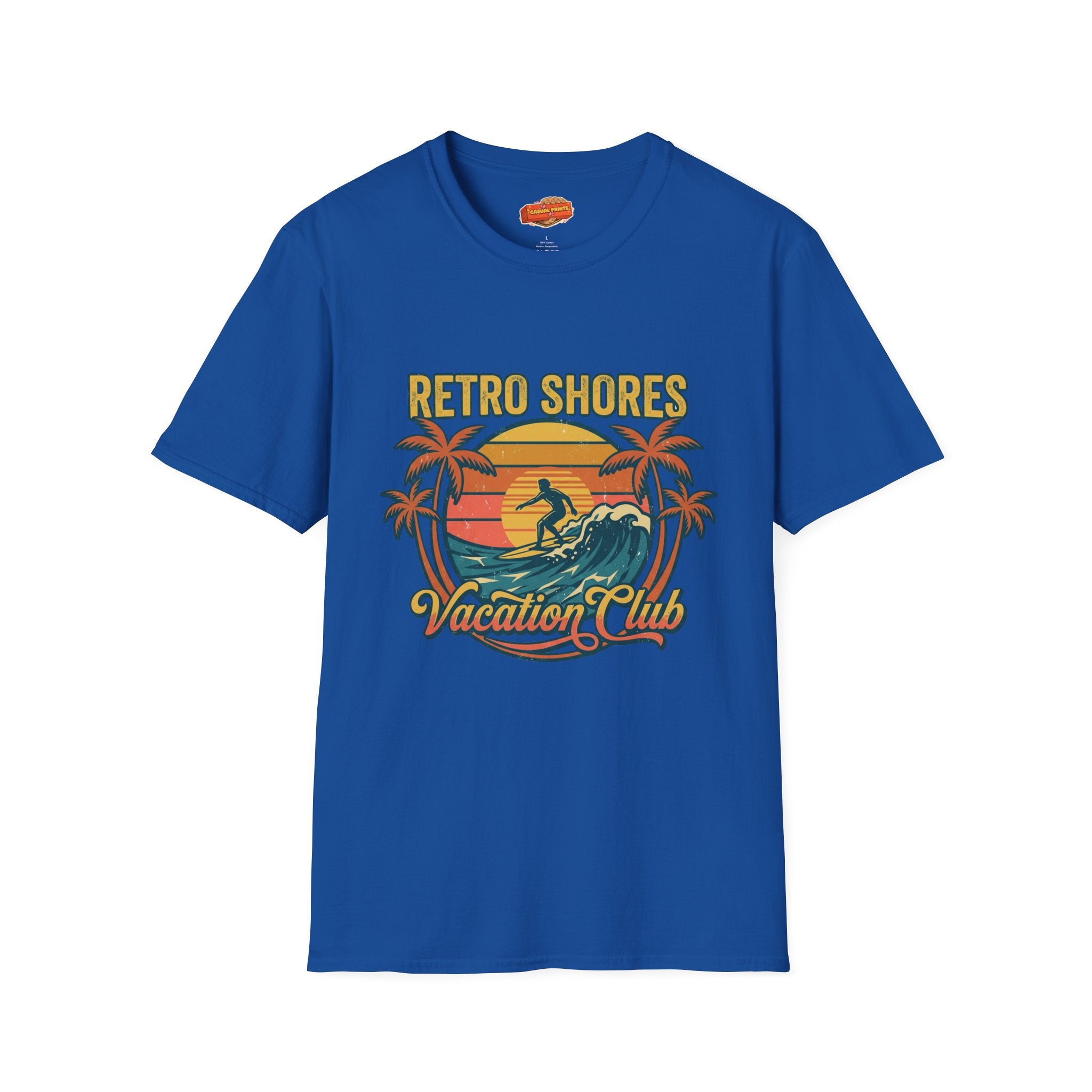 Retro Shores Vacation Club T-Shirt — Vintage Surf Badge