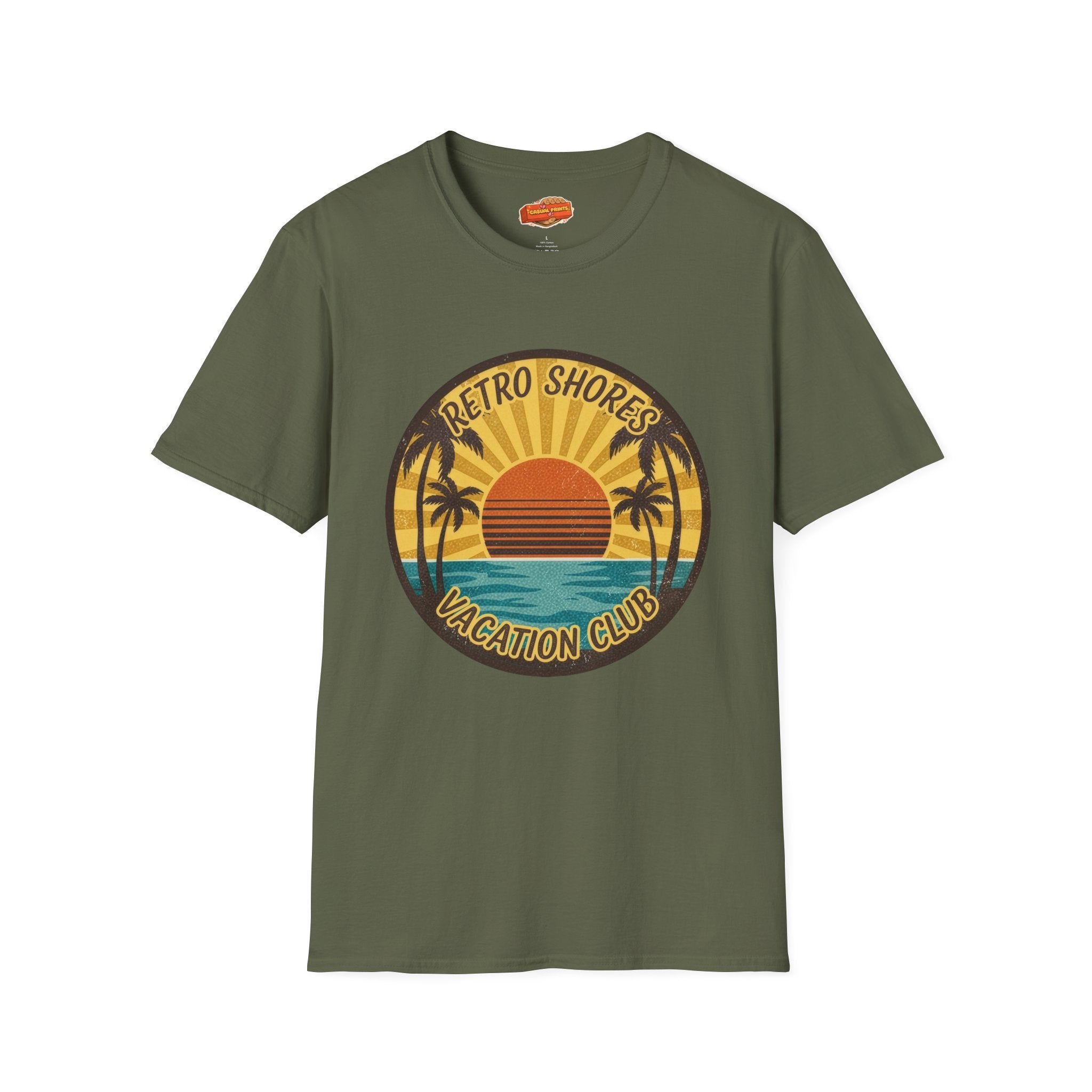 Retro Shores Vacation Club T-Shirt —Sun's Out, Vibes Locked In