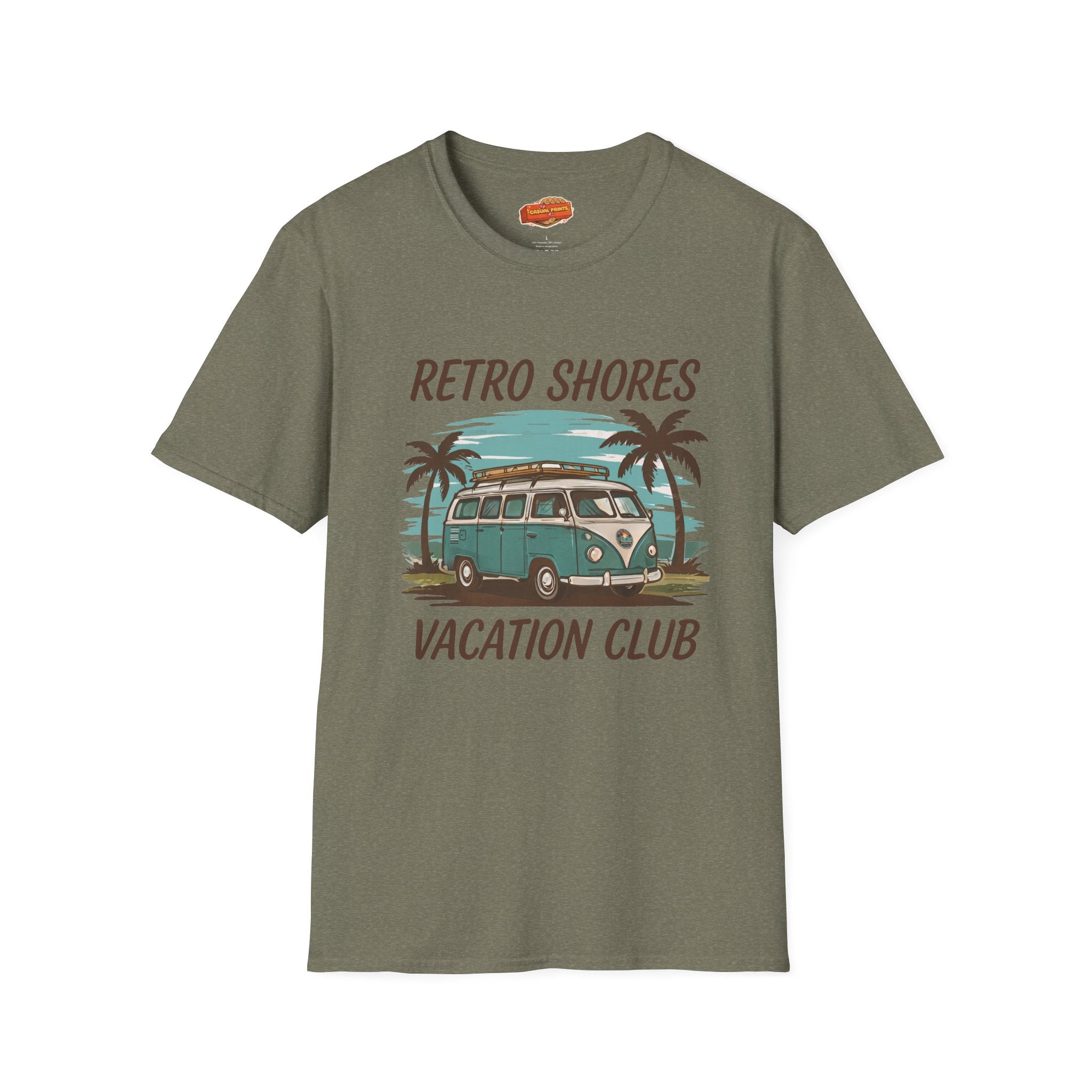Retro Shores Vacation Club T-Shirt—Vintage Van Palm
