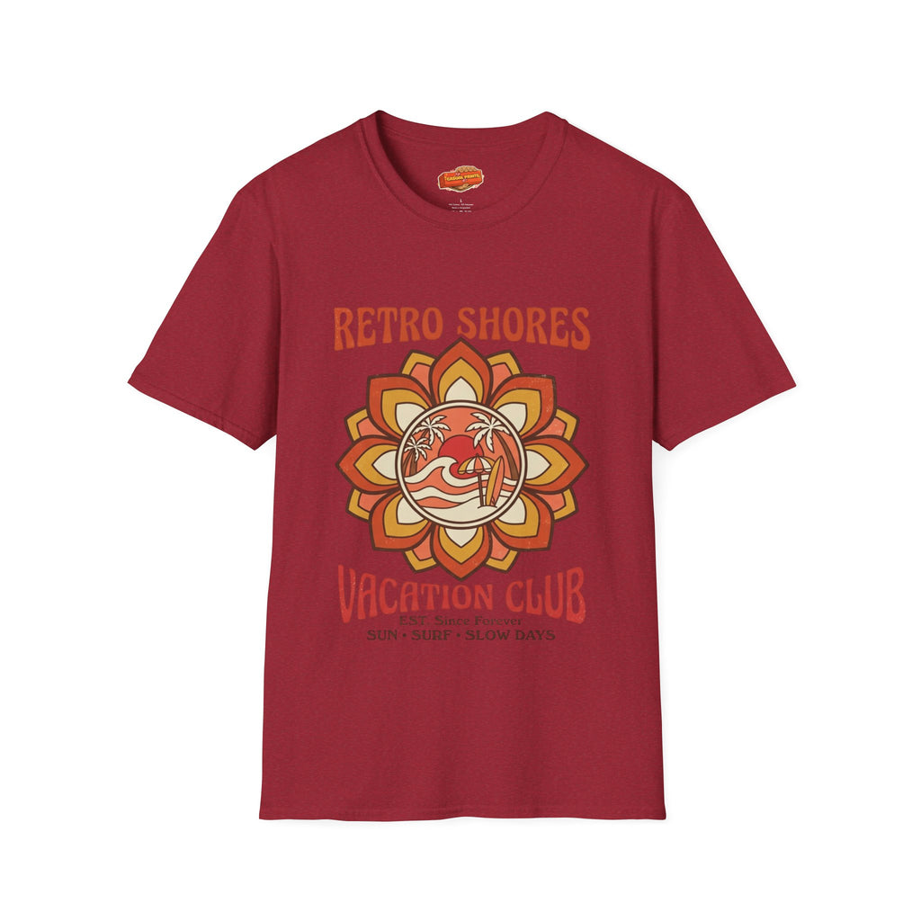 Retro Shores Vacation Club T-Shirt—Vintage Flower