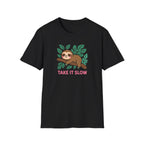 Sloth T-Shirt — Cute "Take It Slow" Relaxed Graphic