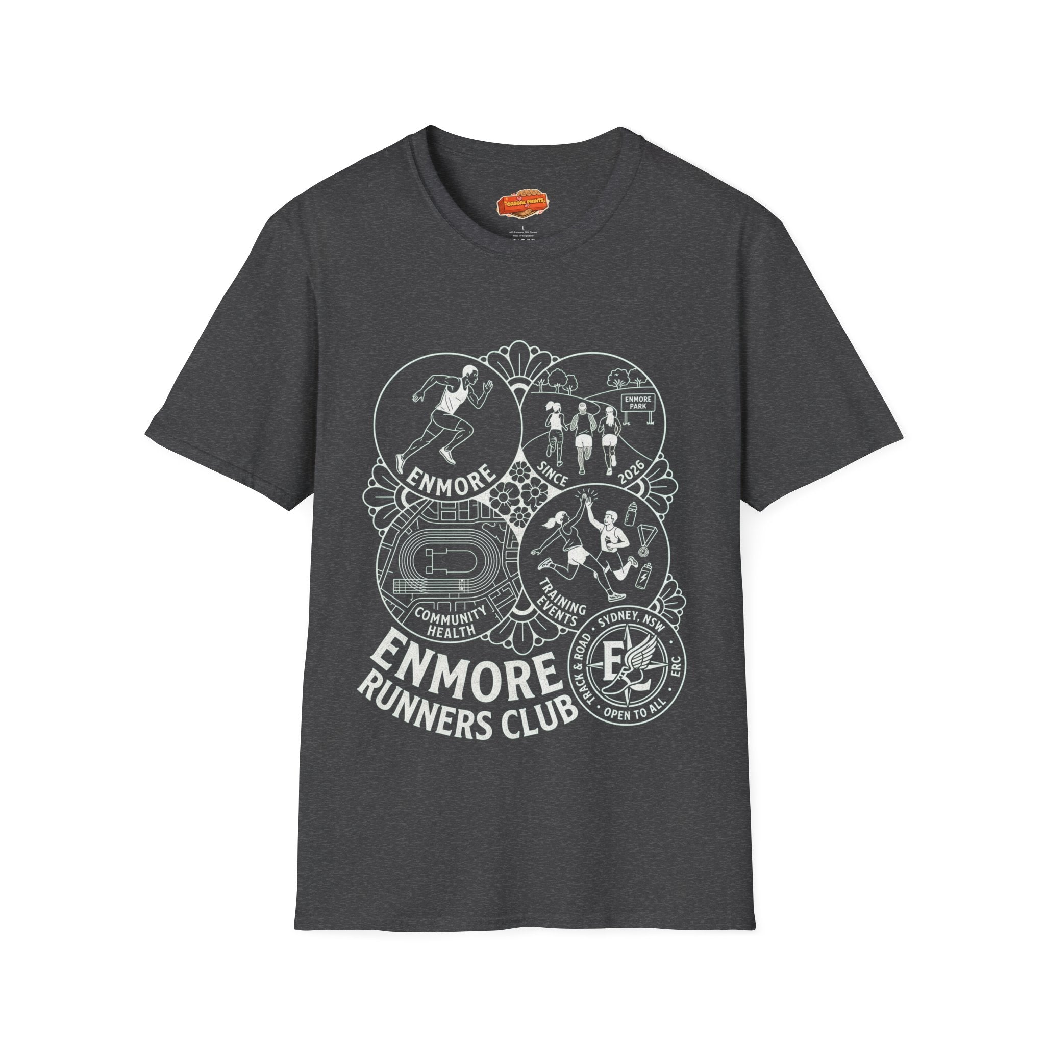 Enmore Runners Club T-Shirt —Vintage Race Graphic