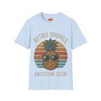 Retro Shores Vacation Club T-Shirt — Vintage Pineapple Beach