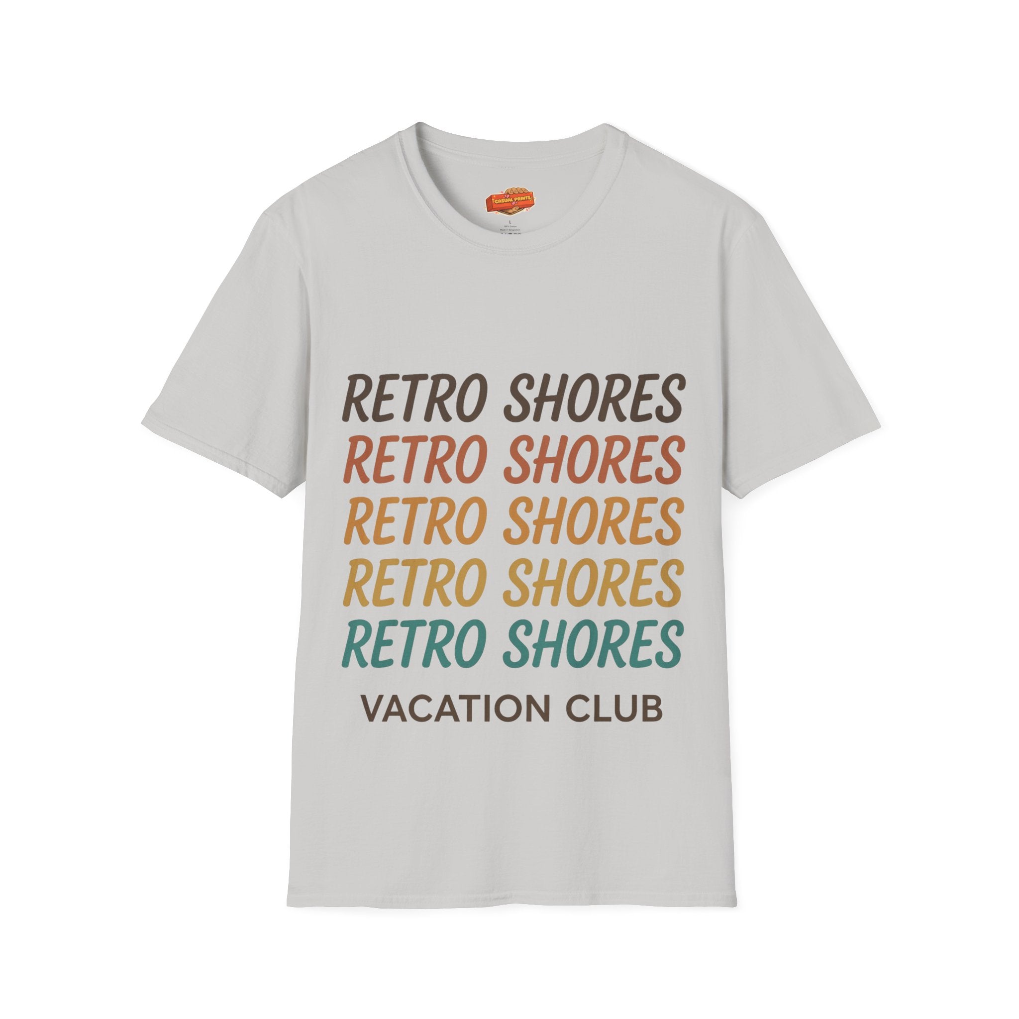 Retro Shores Vacation Club T-Shirt — Vintage Retro Graphic