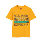 Retro Shores Vacation Club T-Shirt — Vintage Sunset Palms