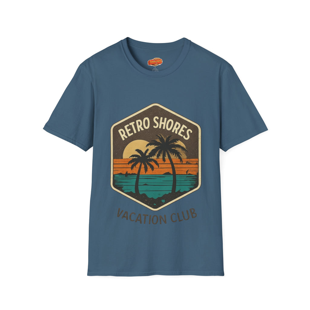 Retro Shores Vacation Club T-Shirt —Vintage Palm