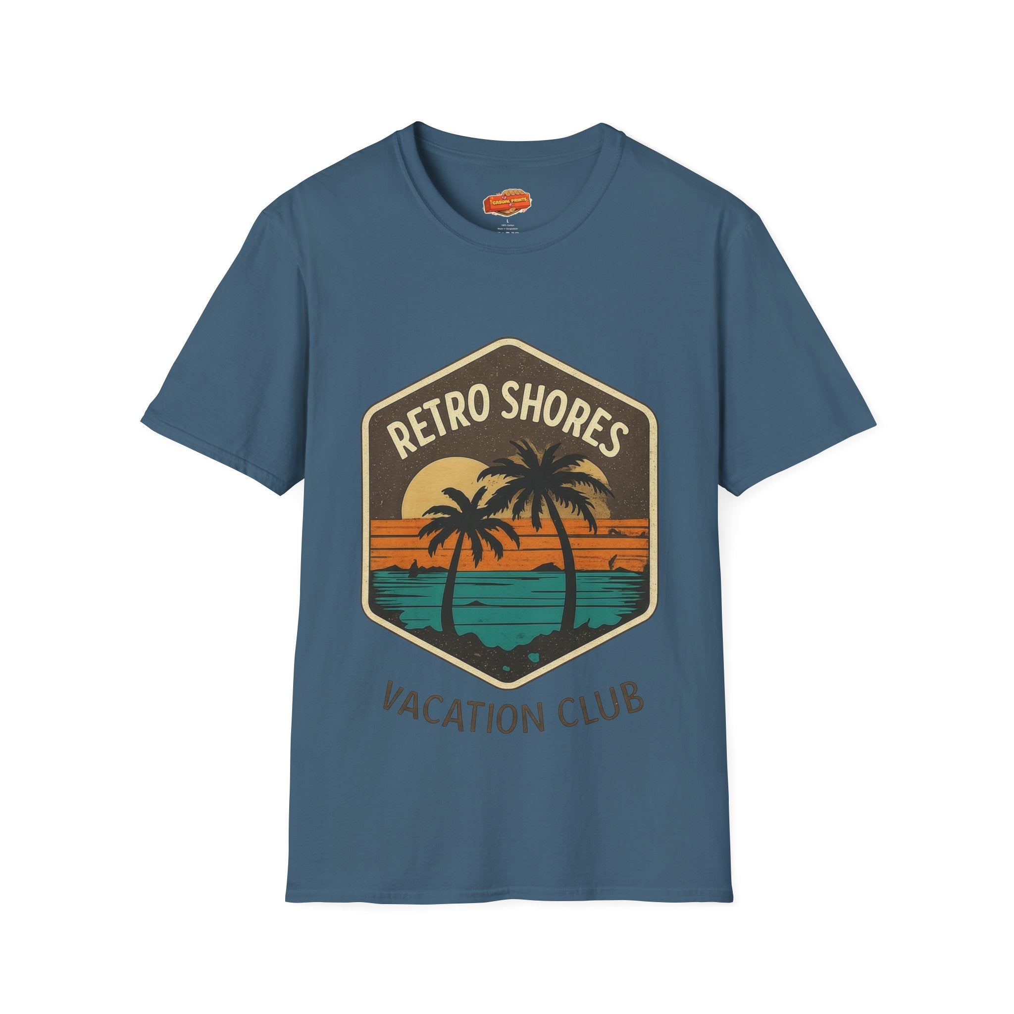Retro Shores Vacation Club T-Shirt —Vintage Palm