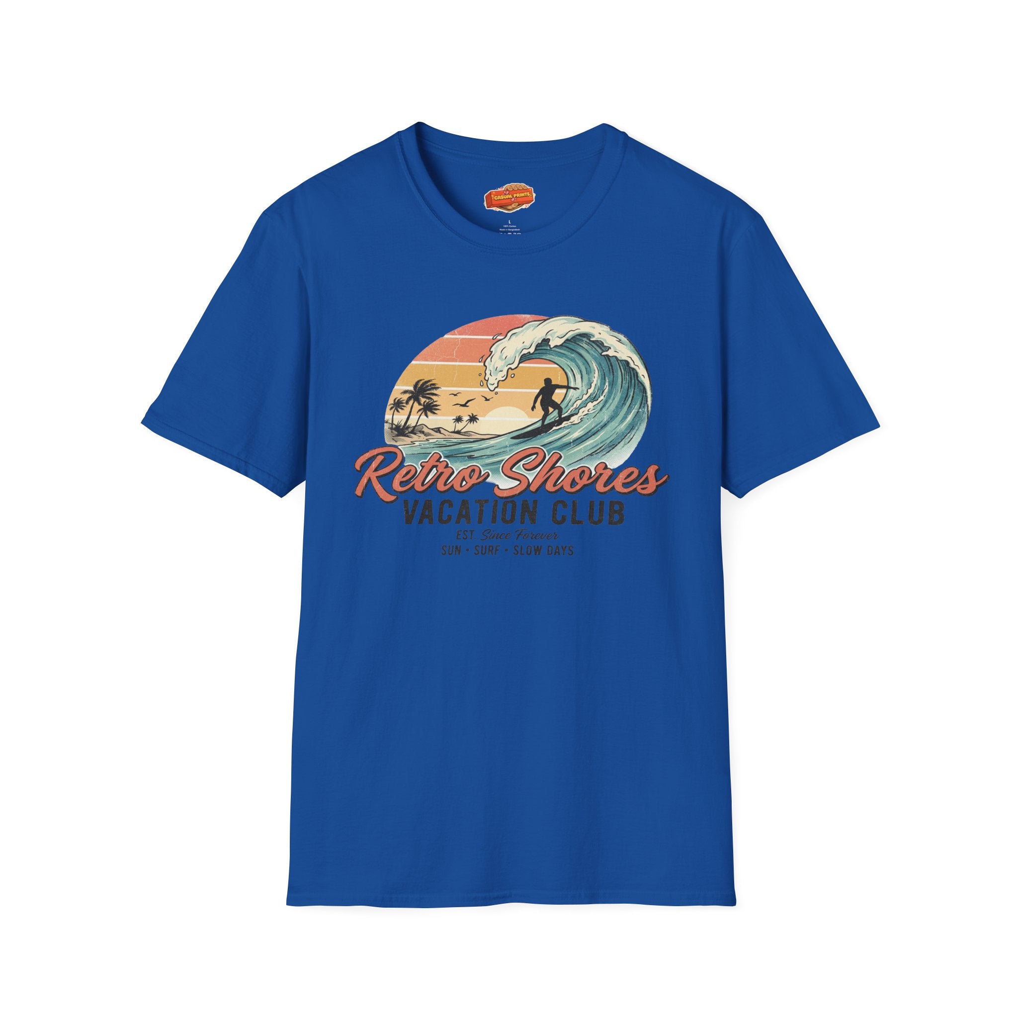Retro Shores Vacation Club T-Shirt—Surfer Since Forever