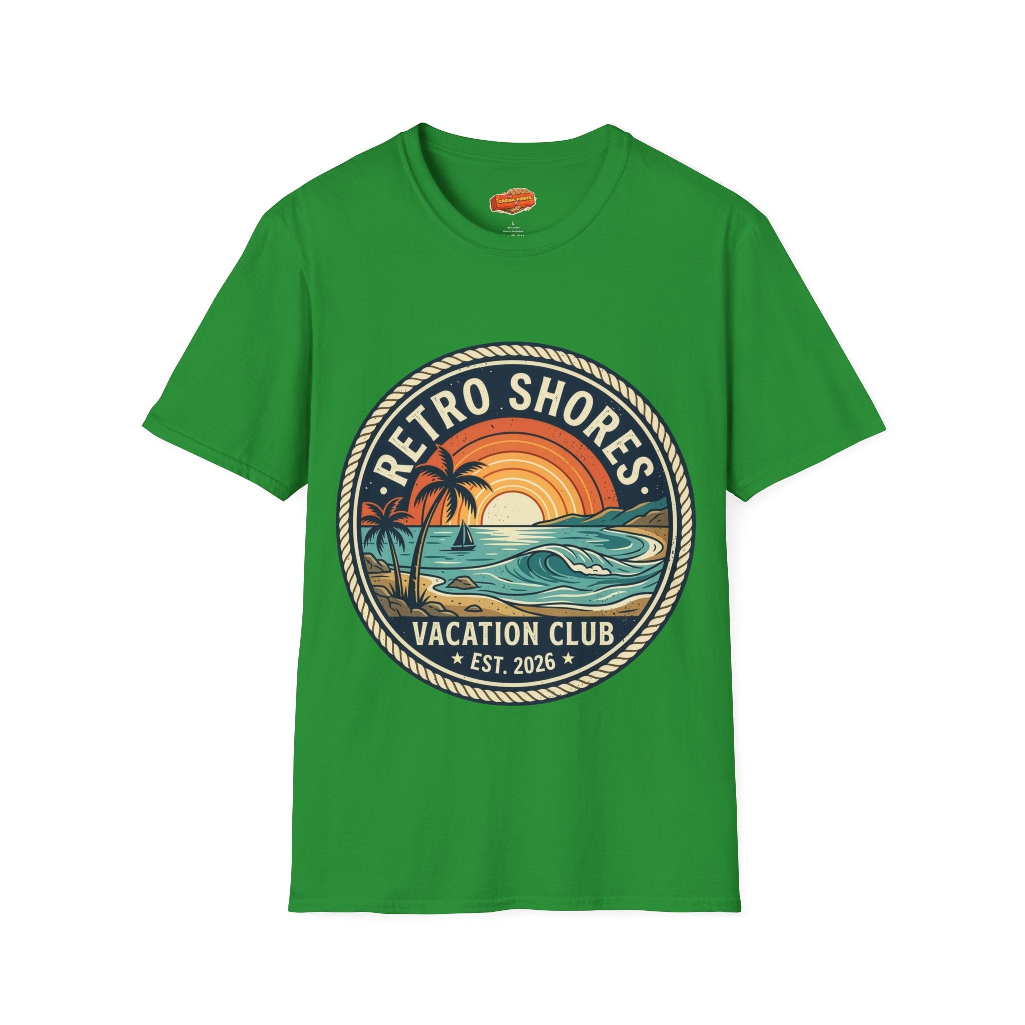 Retro Shores Vacation Club T-Shirt — Vintage Wave Badge
