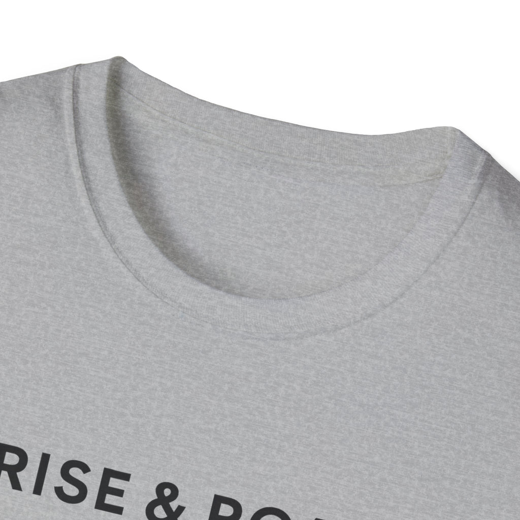 Rise & Roam Camping T-Shirt — Vintage Sunrise Tent Graphic