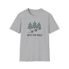 Into The Wild T-Shirt — Pine Trees & Paw Prints Outdoor