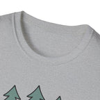 Into The Wild T-Shirt — Pine Trees & Paw Prints Outdoor
