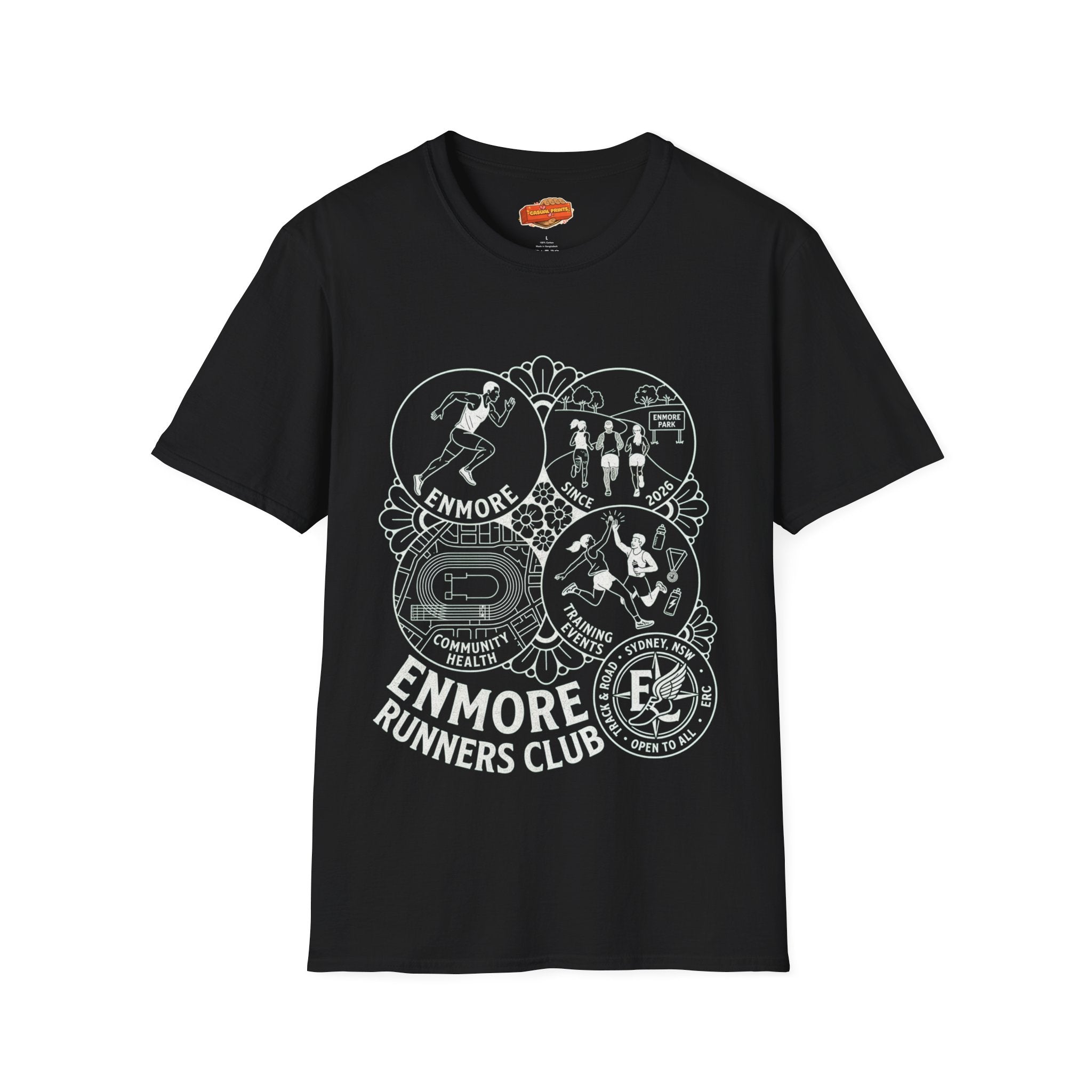Enmore Runners Club T-Shirt —Vintage Race Graphic