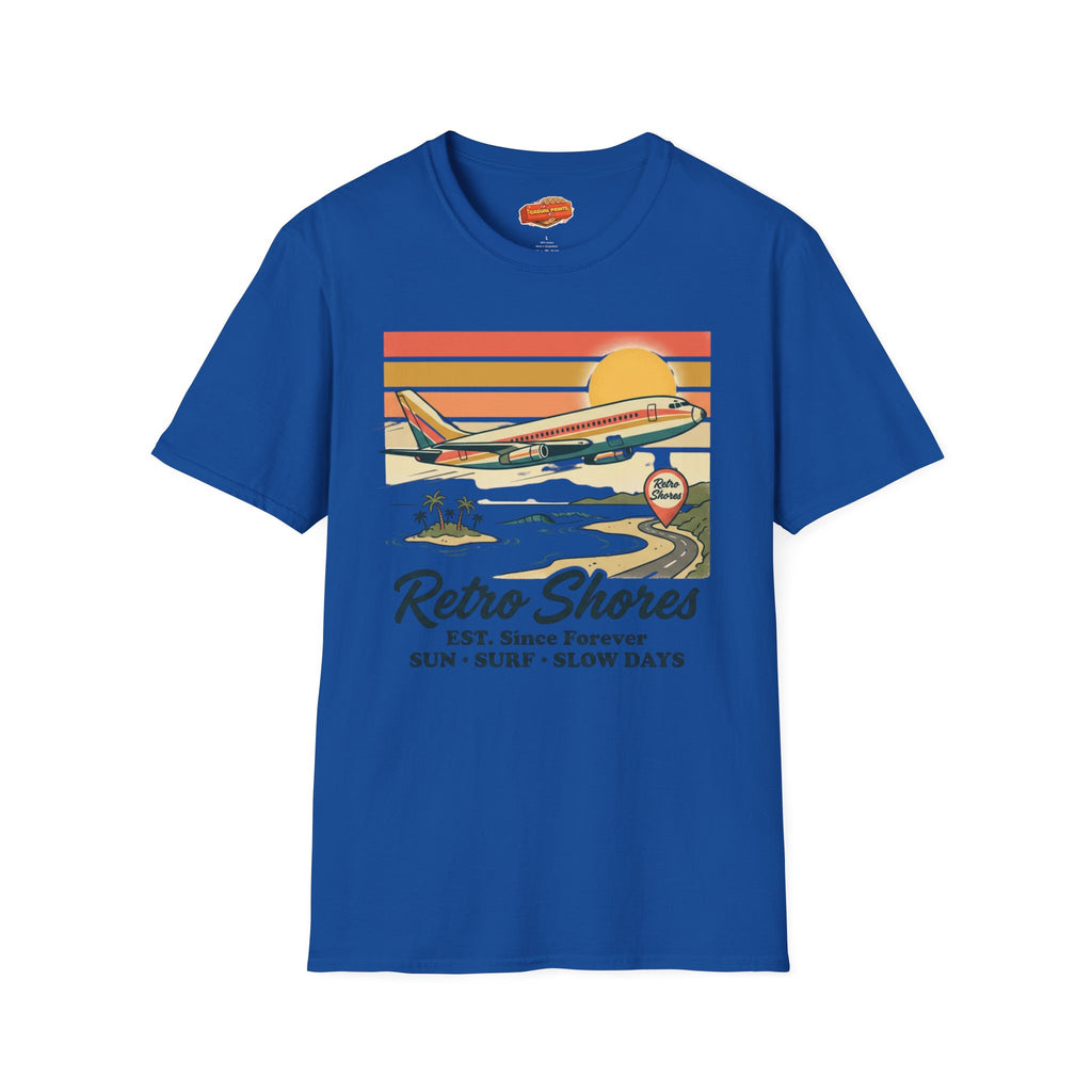 Retro Shores Vacation Club T-Shirt — Vintage Plane