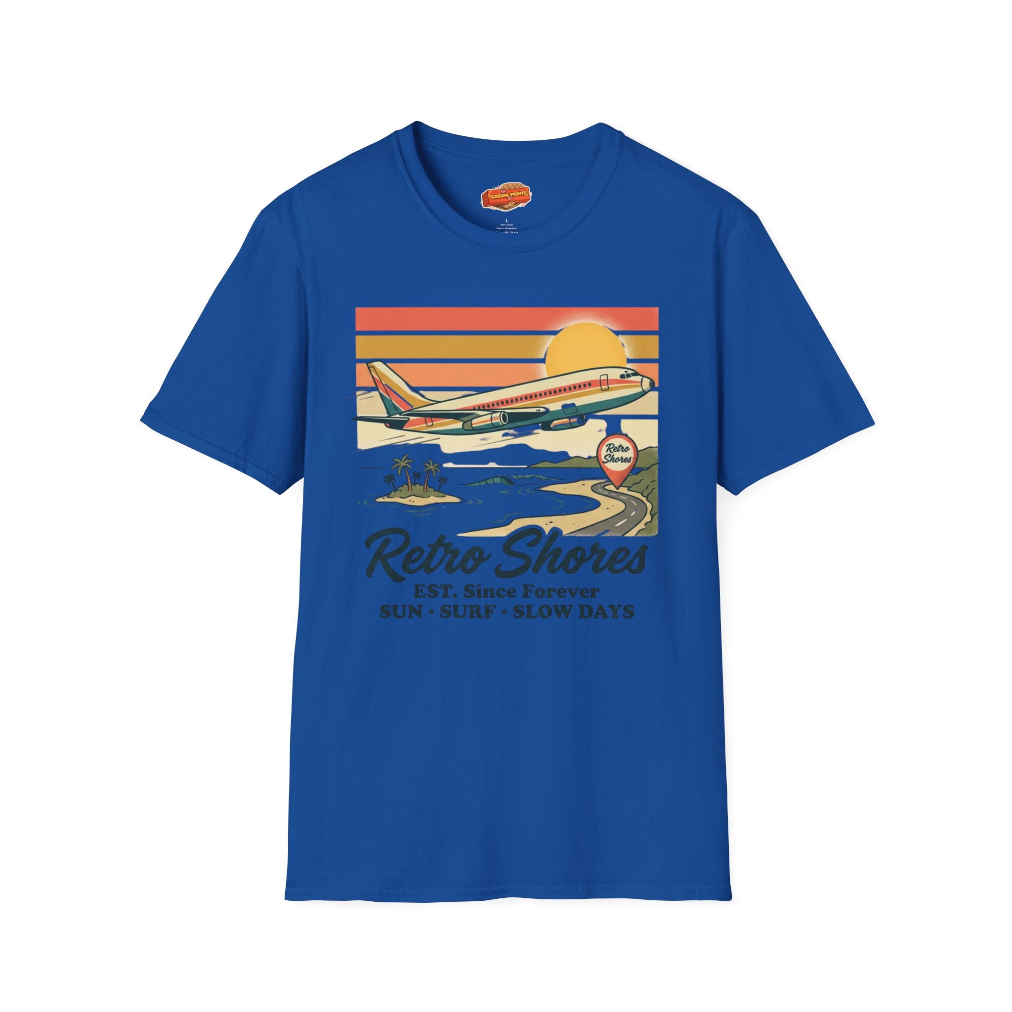 Retro Shores Vacation Club T-Shirt — Vintage Plane