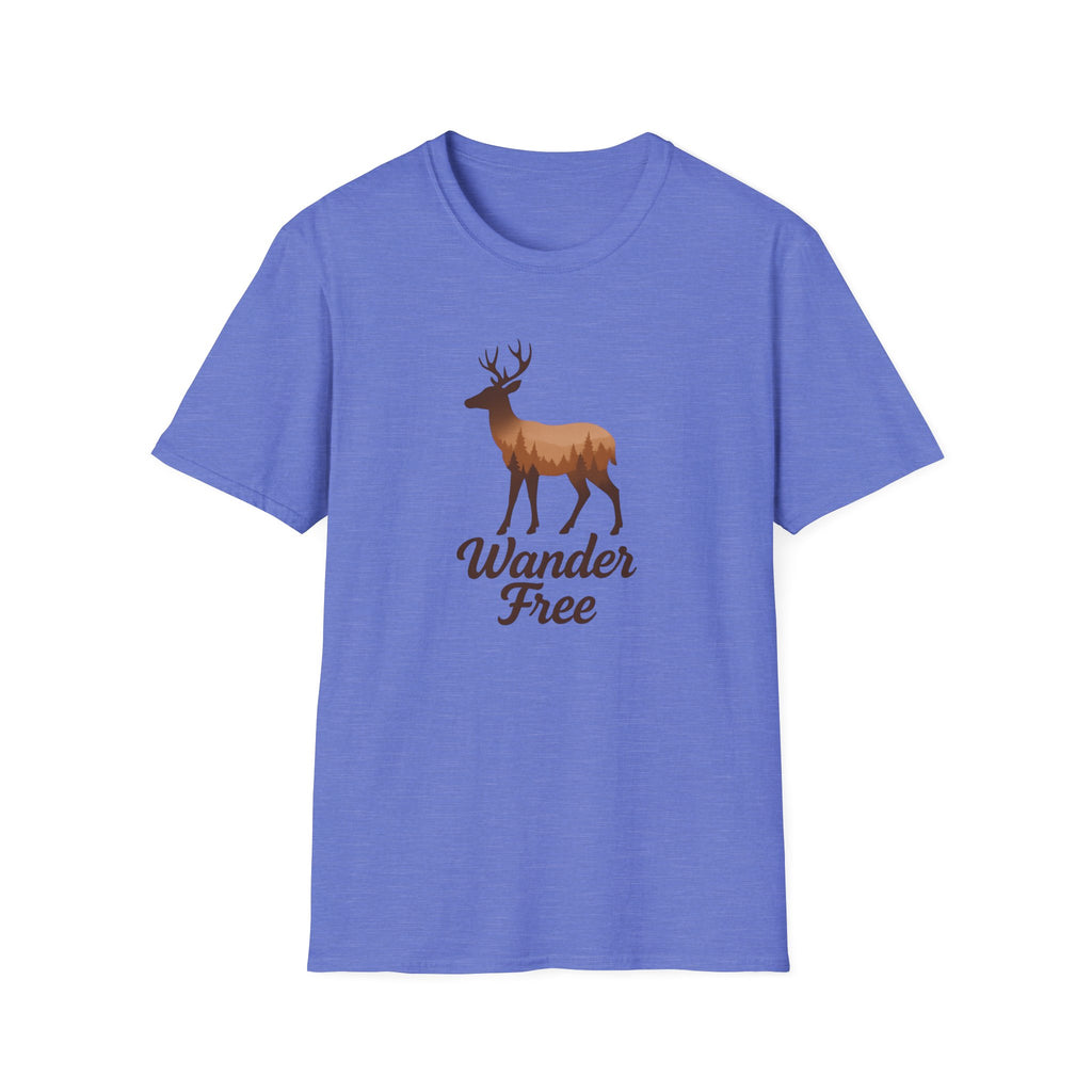 Wander Free Deer T-Shirt — Nature-Inspired Outdoor Graphic