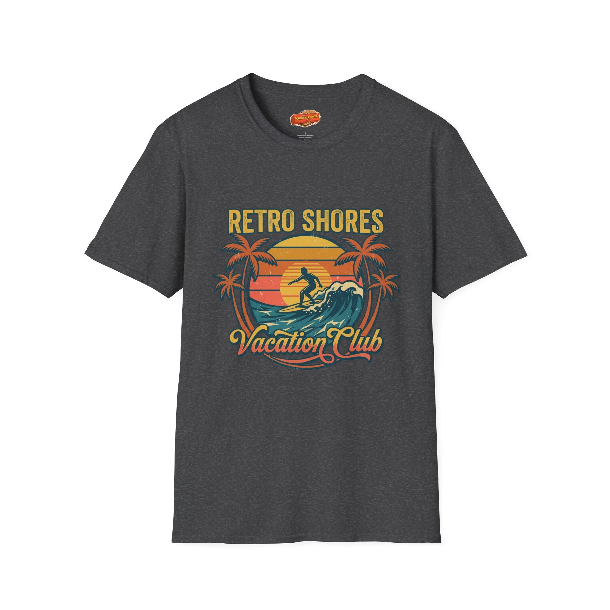 Retro Shores Vacation Club T-Shirt — Vintage Surf Badge