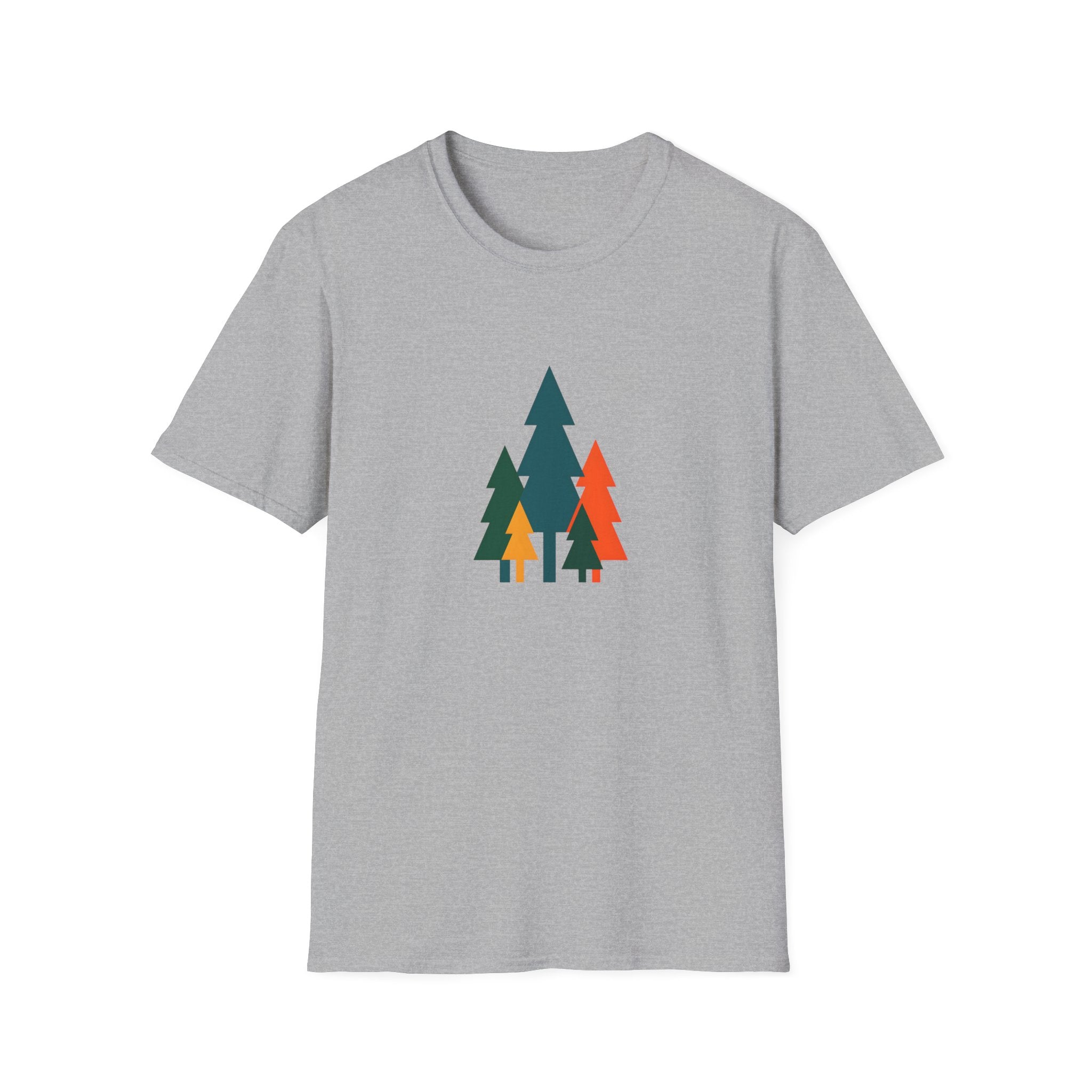 Retro Colourful Pine Tree T-Shirt — Forest Graphic