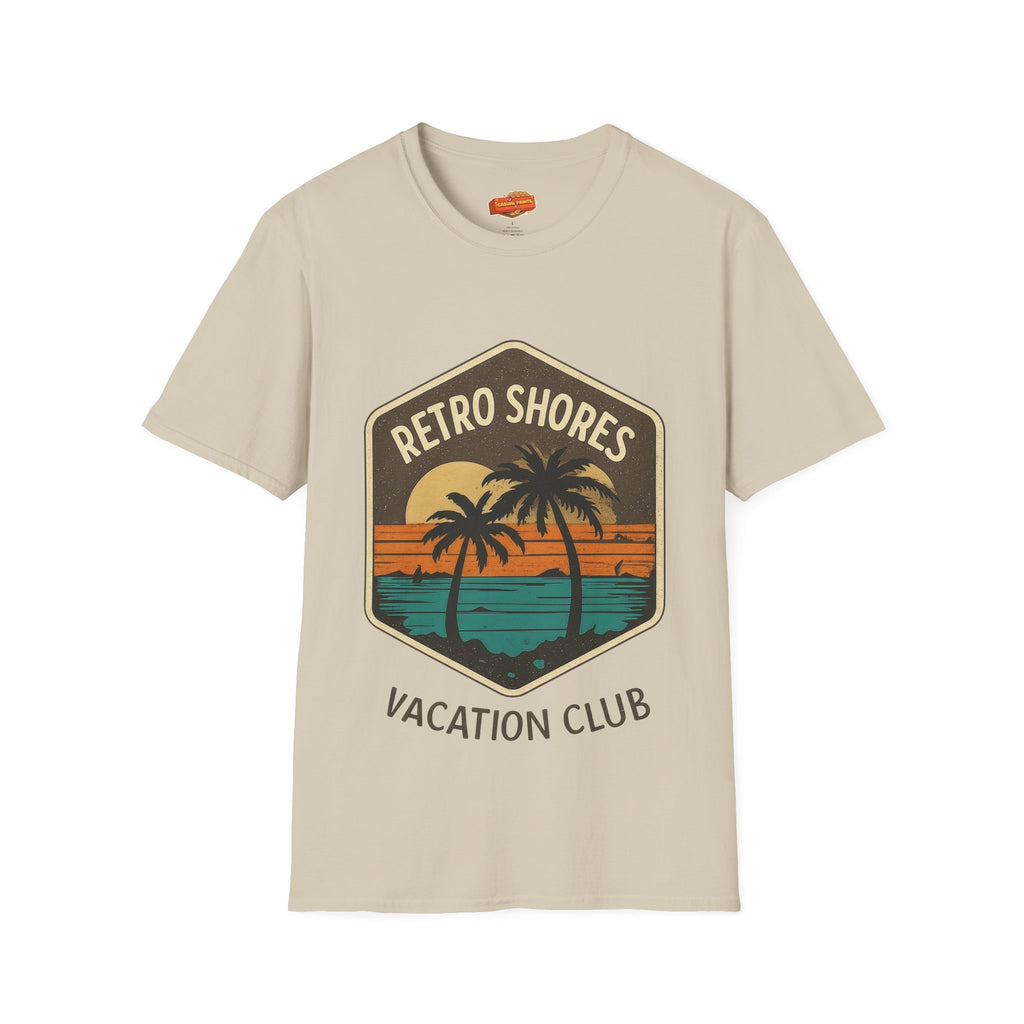 Retro Shores Vacation Club T-Shirt —Vintage Palm
