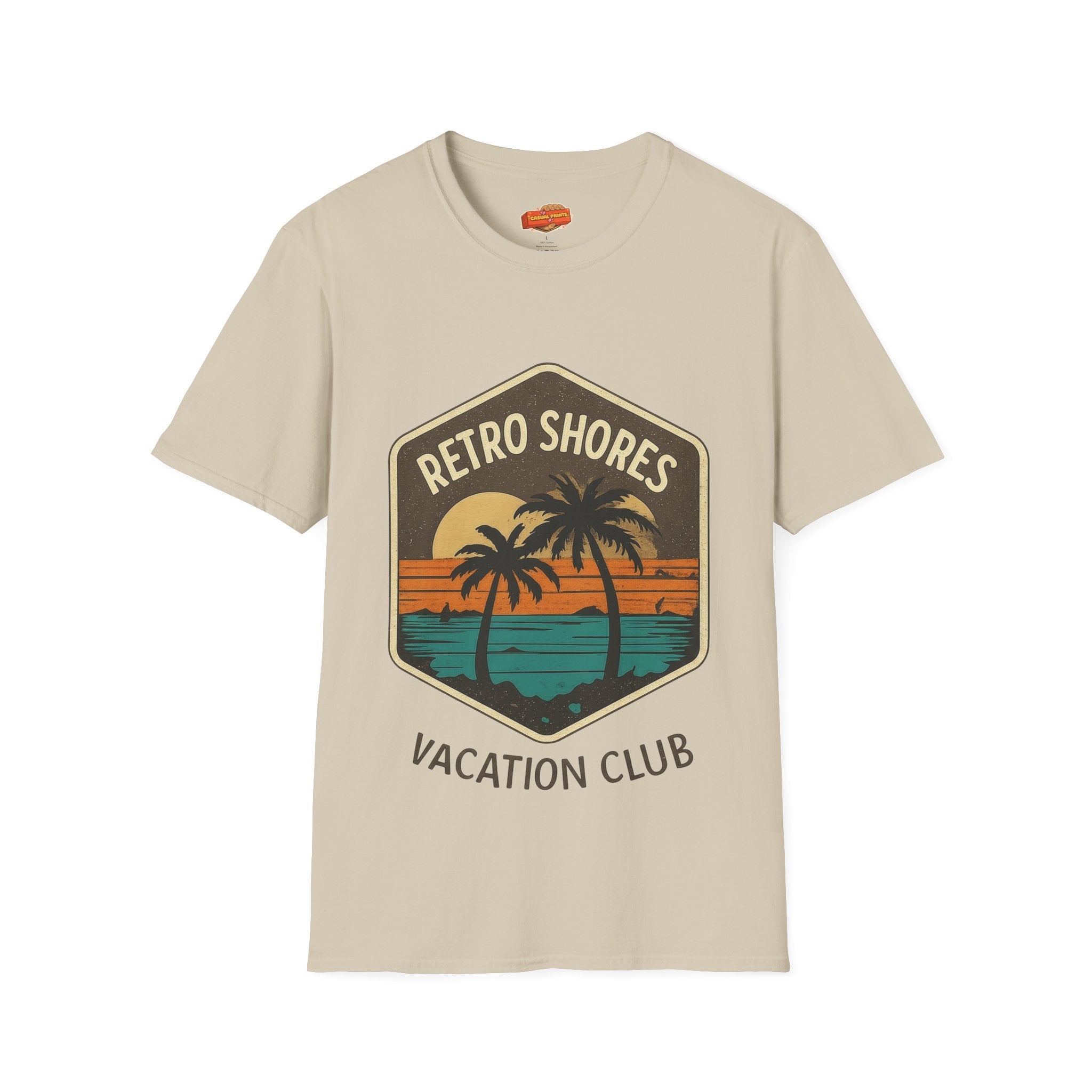 Retro Shores Vacation Club T-Shirt —Vintage Palm