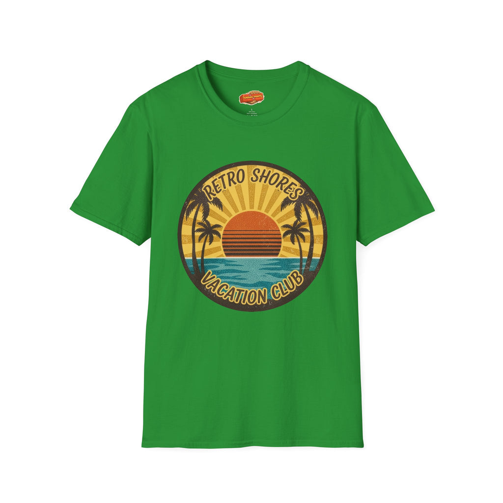 Retro Shores Vacation Club T-Shirt —Sun's Out, Vibes Locked In