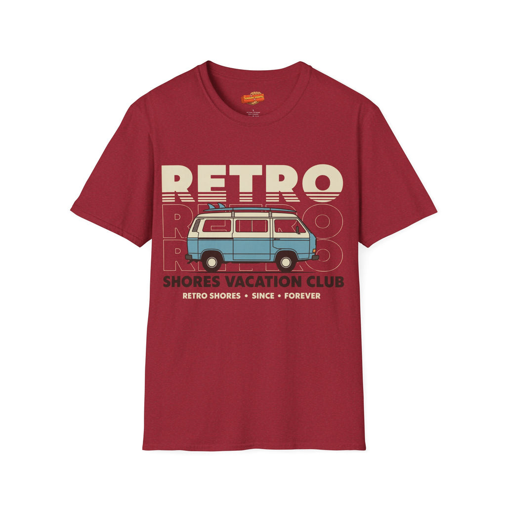 Retro Shores Vacation Club T-Shirt — Vintage Road Trip Van