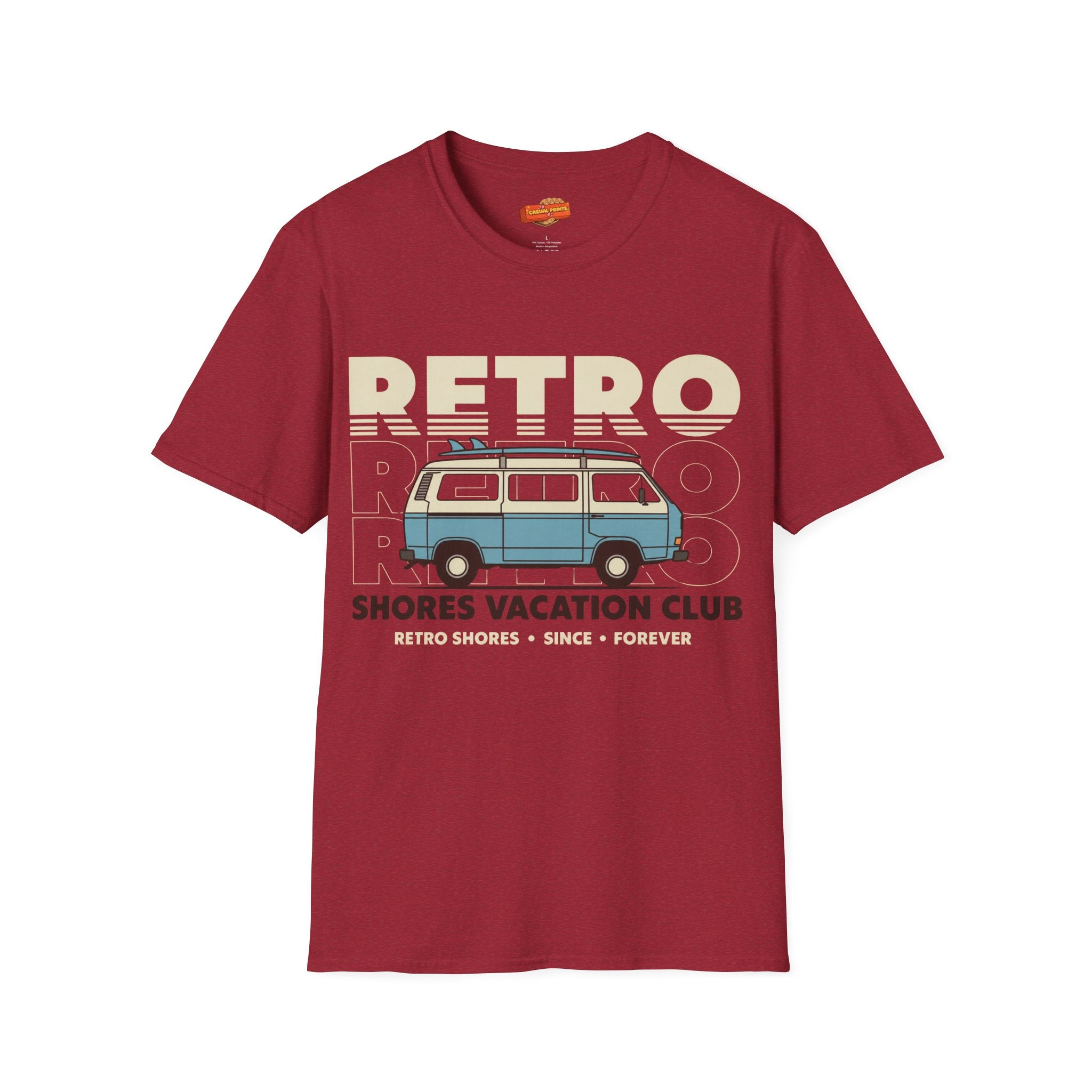 Retro Shores Vacation Club T-Shirt — Vintage Road Trip Van