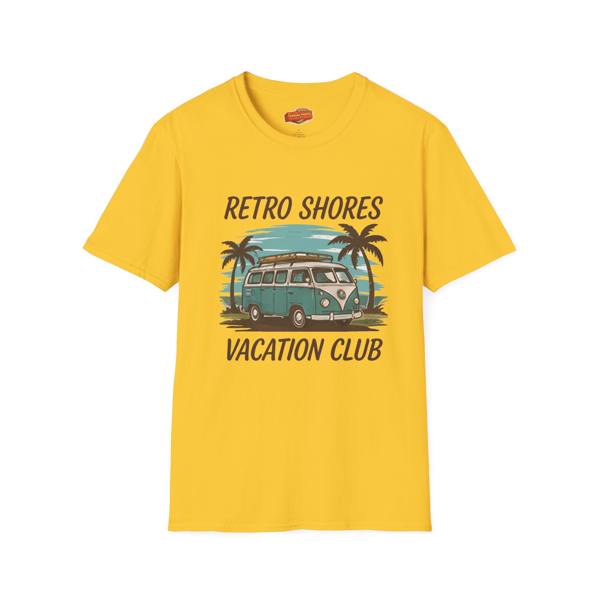 Retro Shores Vacation Club T-Shirt—Vintage Van Palm