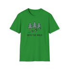 Into The Wild T-Shirt — Pine Trees & Paw Prints Outdoor