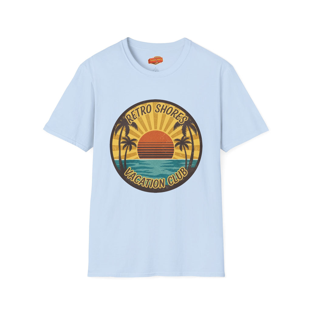 Retro Shores Vacation Club T-Shirt —Sun's Out, Vibes Locked In