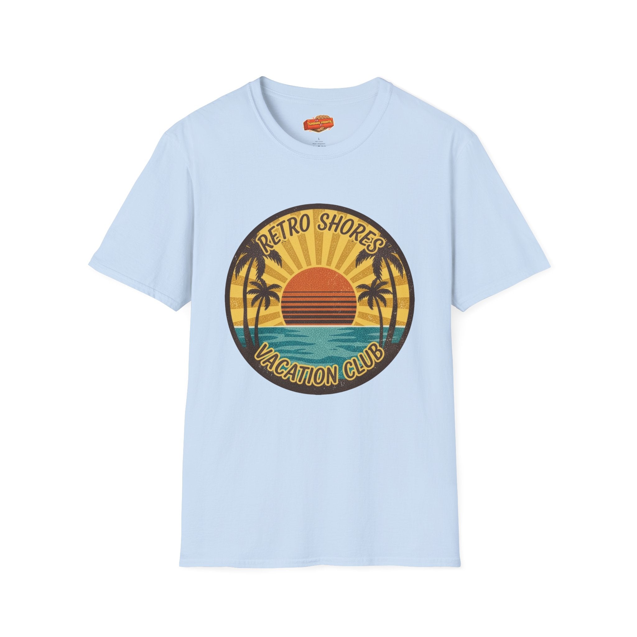 Retro Shores Vacation Club T-Shirt —Sun's Out, Vibes Locked In