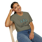 Into The Wild T-Shirt — Pine Trees & Paw Prints Outdoor