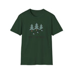 Into The Wild T-Shirt — Pine Trees & Paw Prints Outdoor