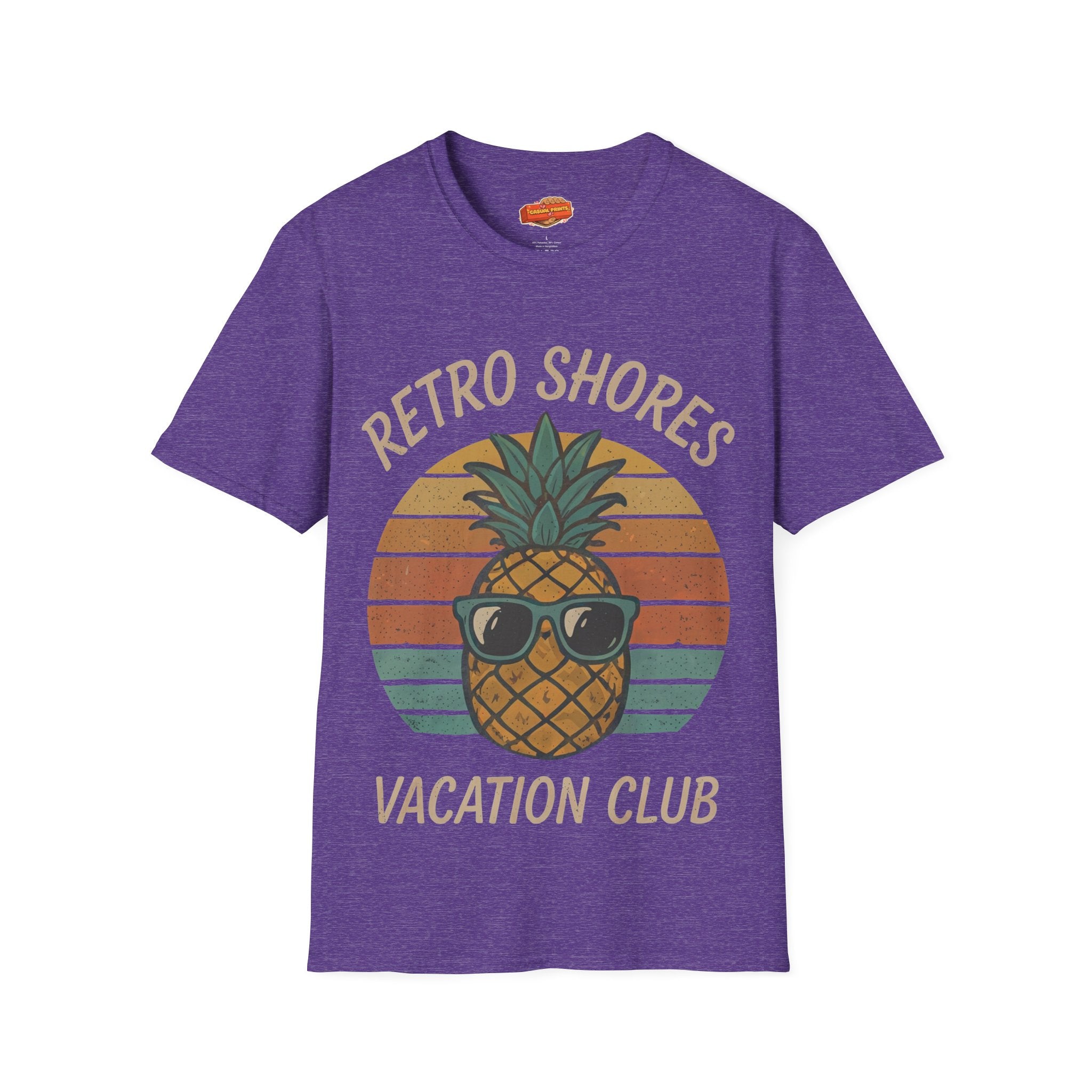 Retro Shores Vacation Club T-Shirt — Vintage Pineapple Beach