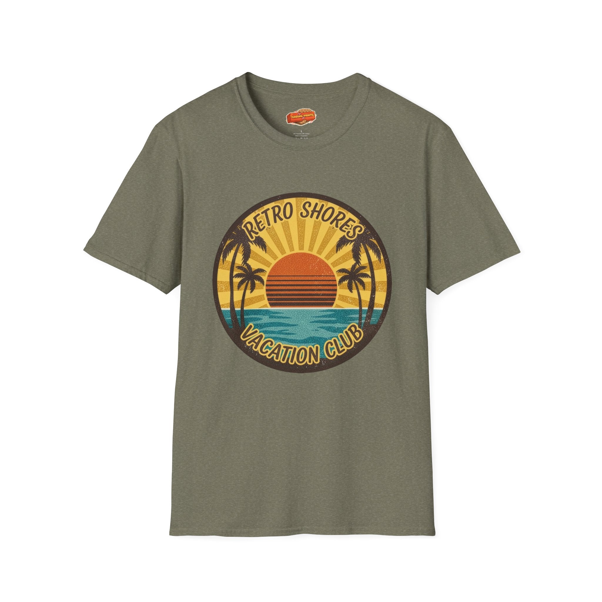Retro Shores Vacation Club T-Shirt —Sun's Out, Vibes Locked In